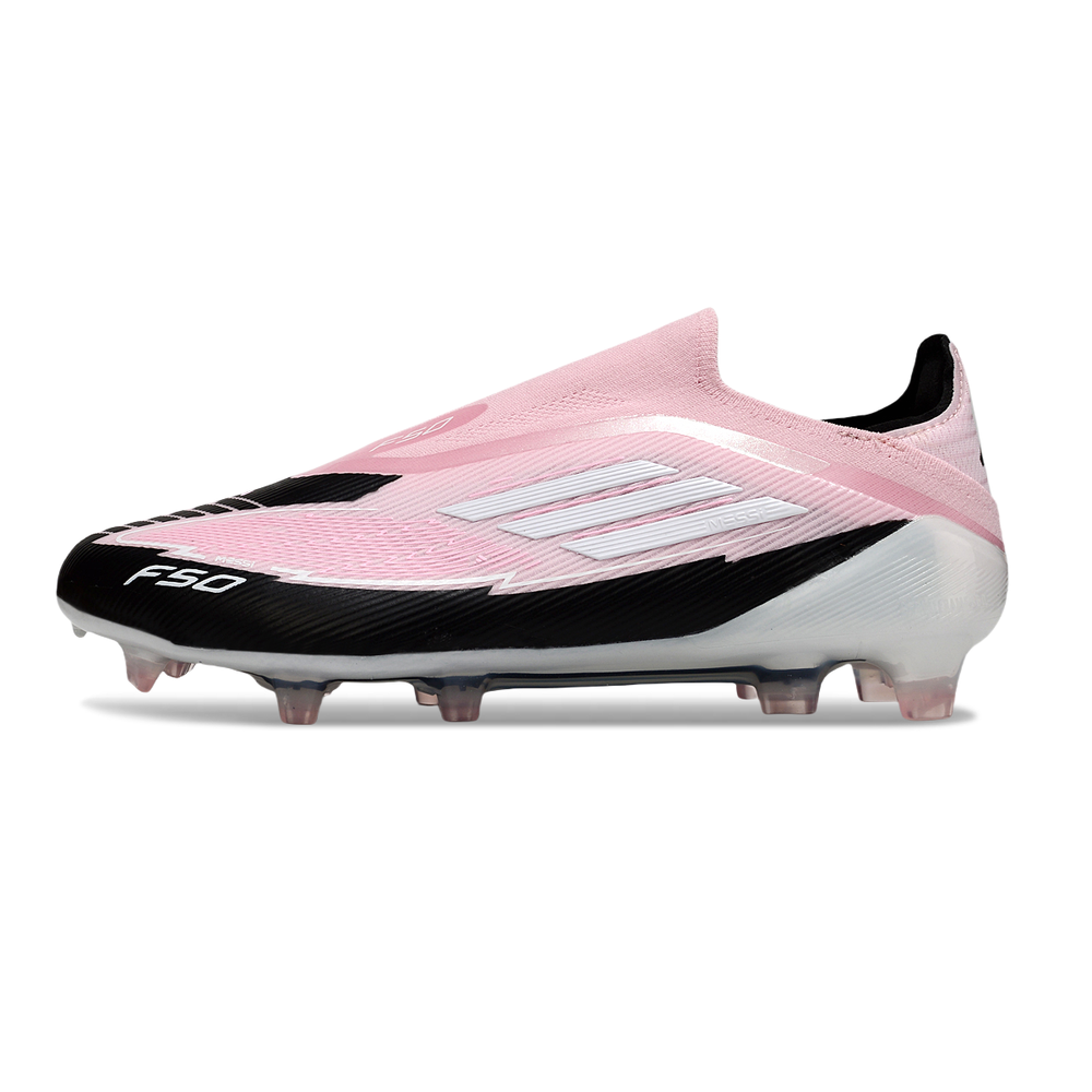 Chuteira Campo Adidas F50+ LL FG Rosa e Preto 