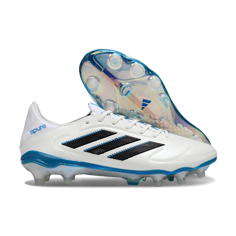 Chuteira Campo Adidas Copa 11Pure FG Branco, Azul e Preto 