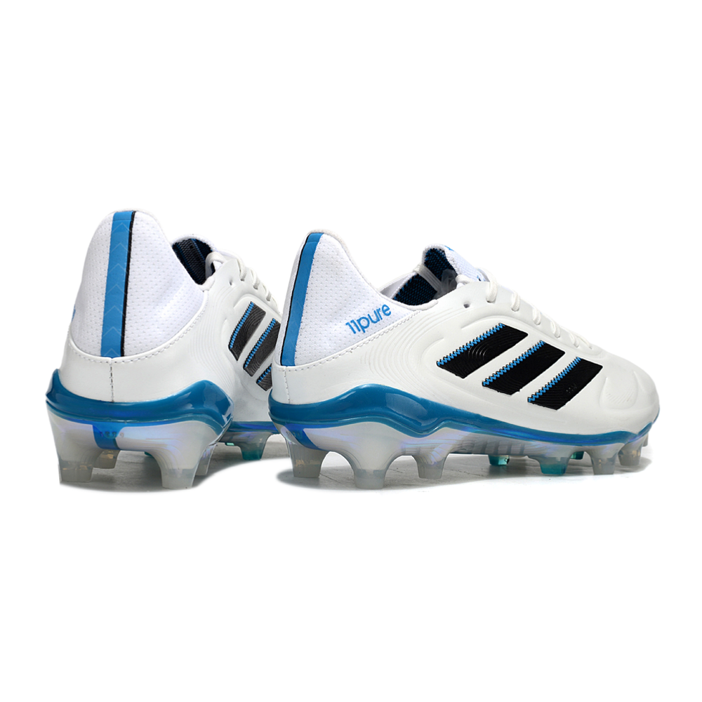 Chuteira Campo Adidas Copa 11Pure FG Branco, Azul e Preto 