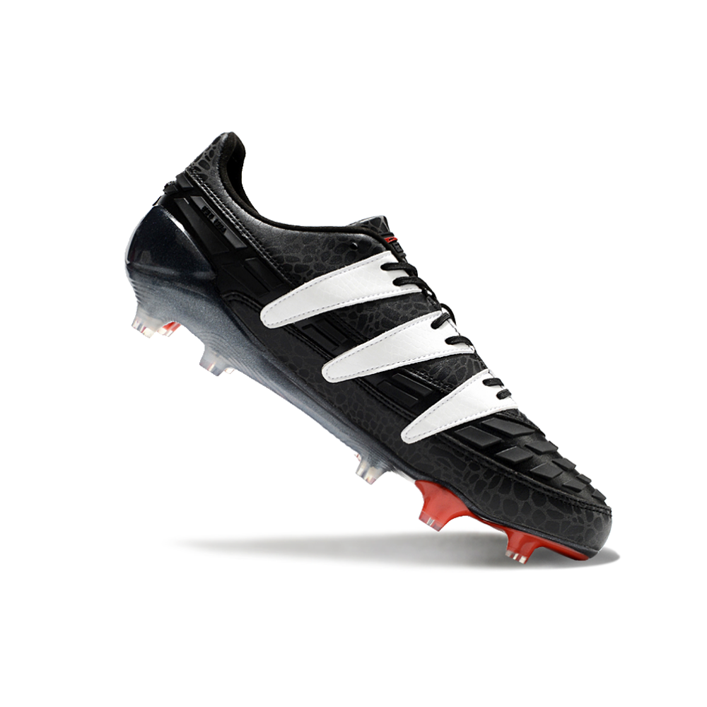 Chuteira Campo Adidas Predator Accelerator FG Preta, Branca e Vermelho