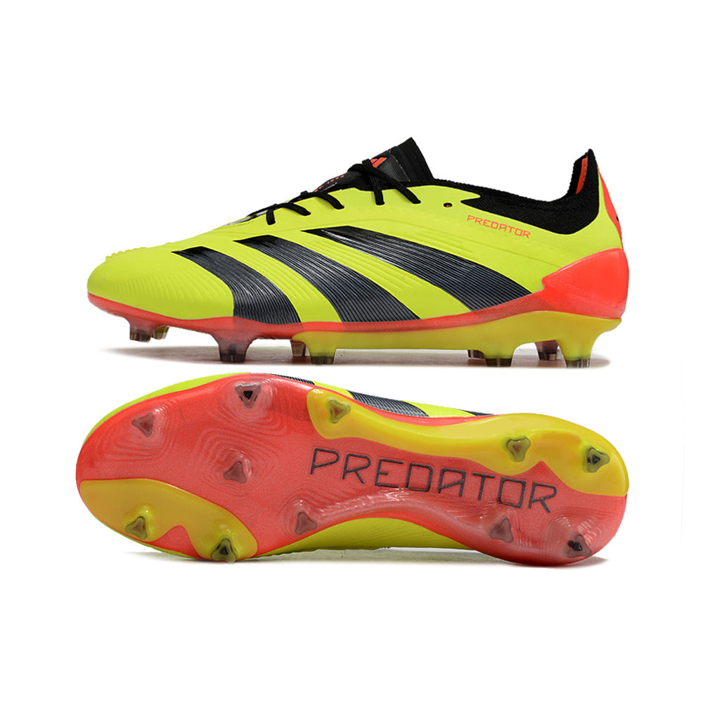 Chuteira Campo Adidas Predator Elite FG Amarelo, Preto e Vermelho 