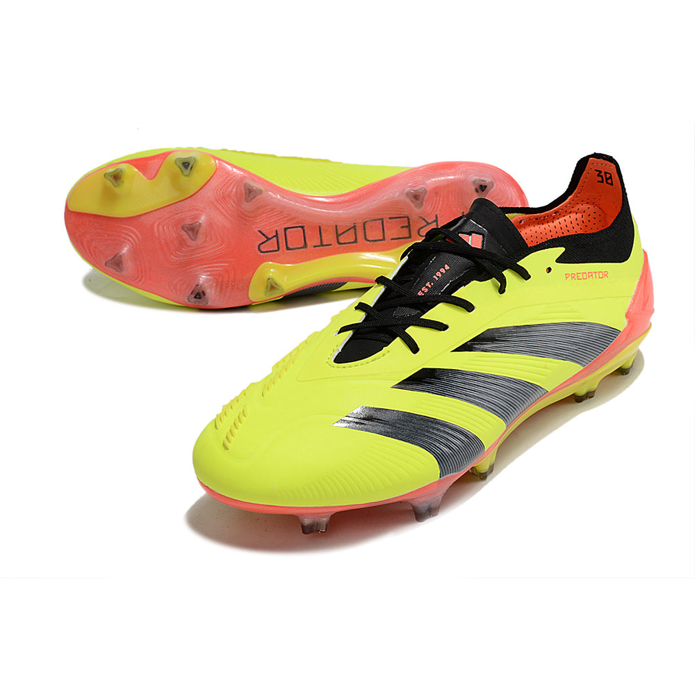 Chuteira Campo Adidas Predator Elite FG Amarelo, Preto e Vermelho 