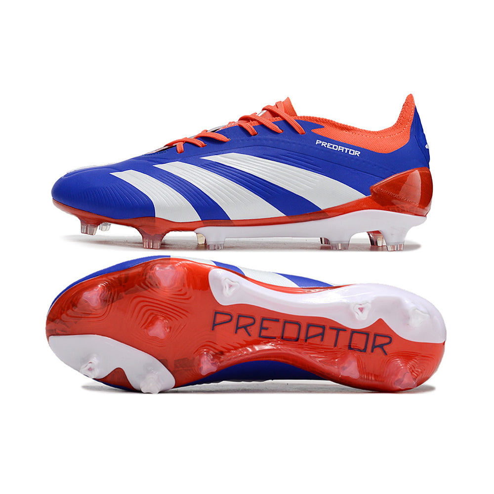 Chuteira Campo Adidas Predator Elite FG Azul, Vermelho e Branco 