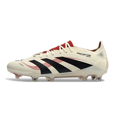 Chuteira Campo Adidas Predator Elite FG Bege e Vermelha