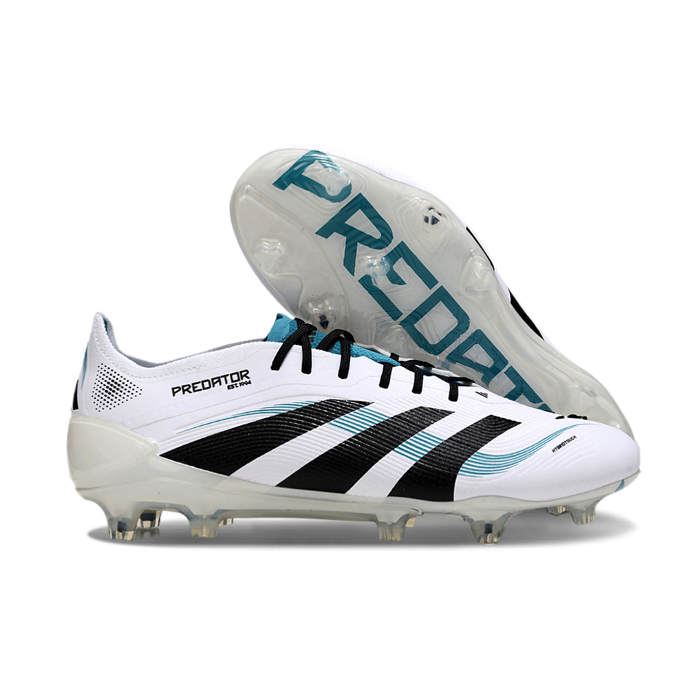Chuteira Campo Adidas Predator Elite FG Branca e Azul