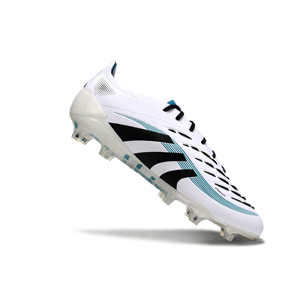 Chuteira Campo Adidas Predator Elite FG Branca e Azul