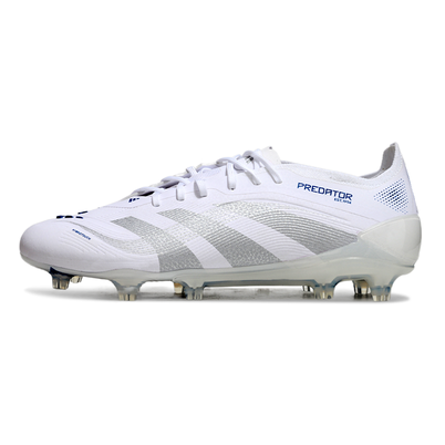 Chuteira Campo Adidas Predator Elite FG Branca e Azul 
