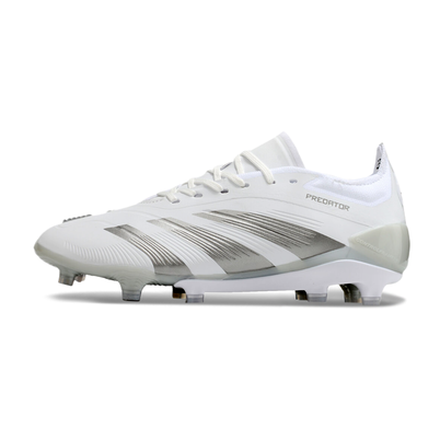 Chuteira Campo Adidas Predator Elite FG Branca e Prata 