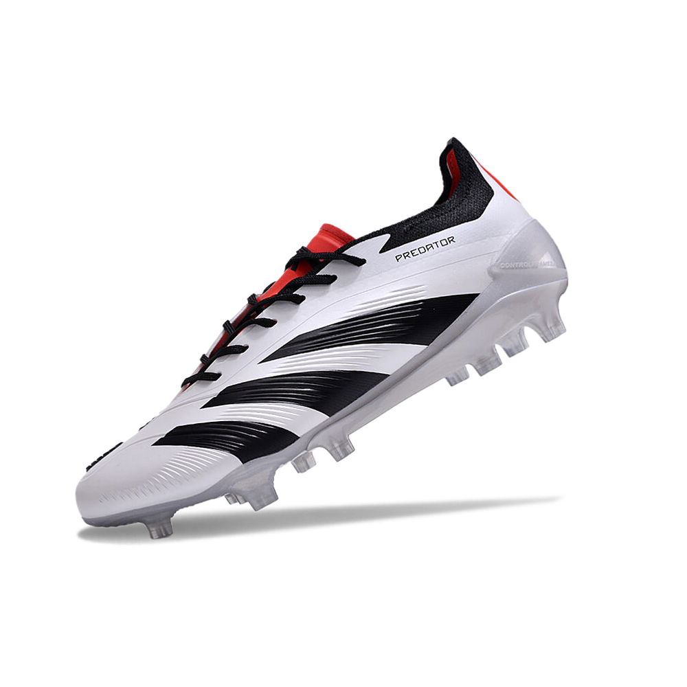 Chuteira Campo Adidas Predator Elite FG Branca e Preto