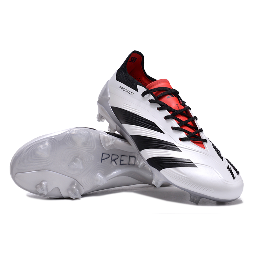 Chuteira Campo Adidas Predator Elite FG Branca e Preto