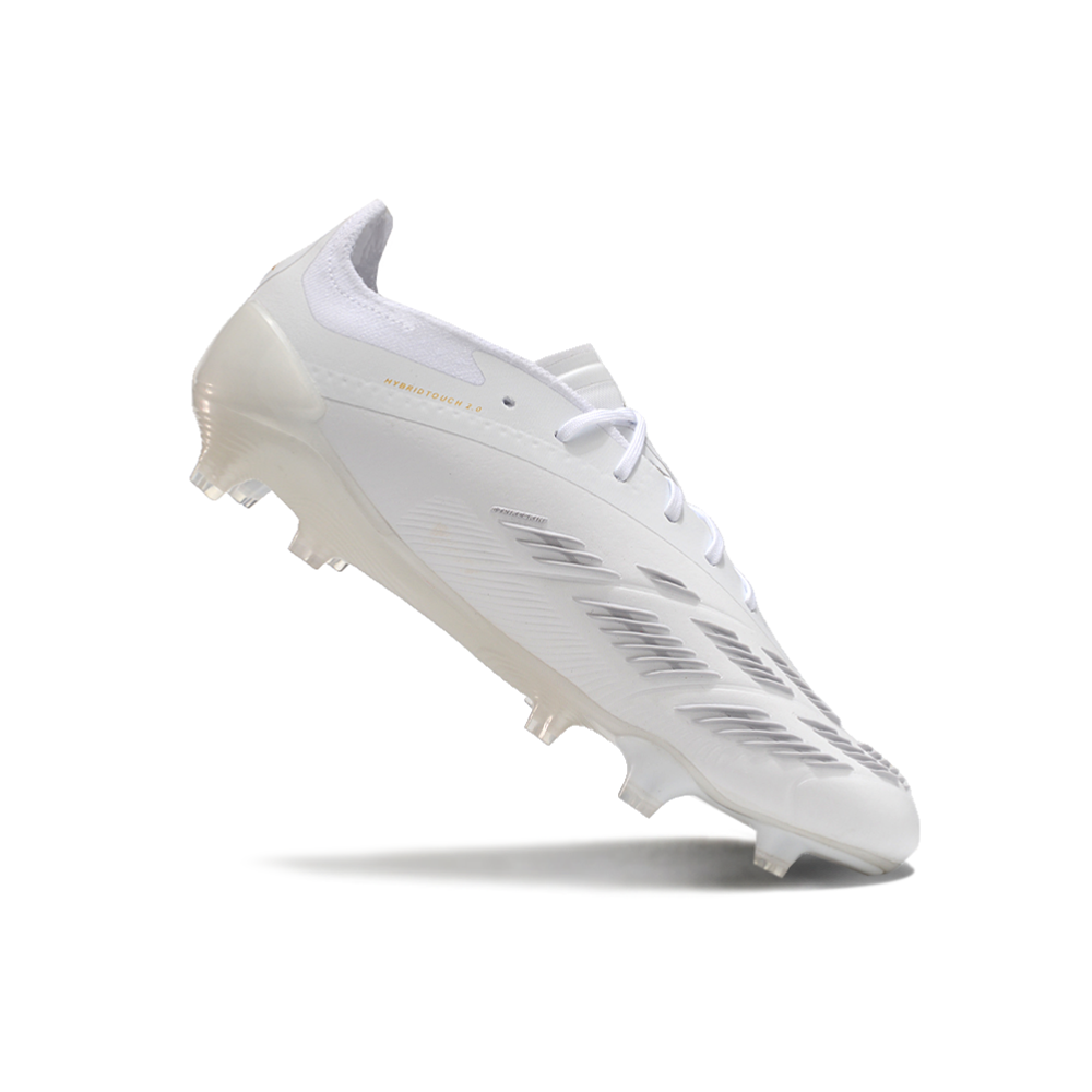 Chuteira Campo Adidas Predator Elite FG Branco e Dourado