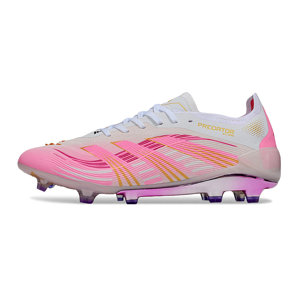 Chuteira Campo Adidas Predator Elite FG Branco e Rosa