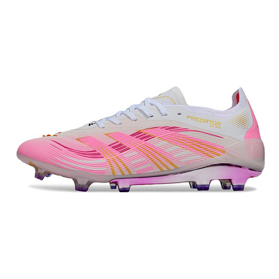 Chuteira Campo Adidas Predator Elite FG Branco e Rosa