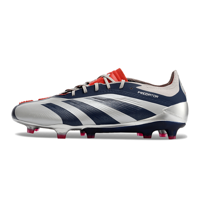 Chuteira Campo Adidas Predator Elite FG Prata e Azul 