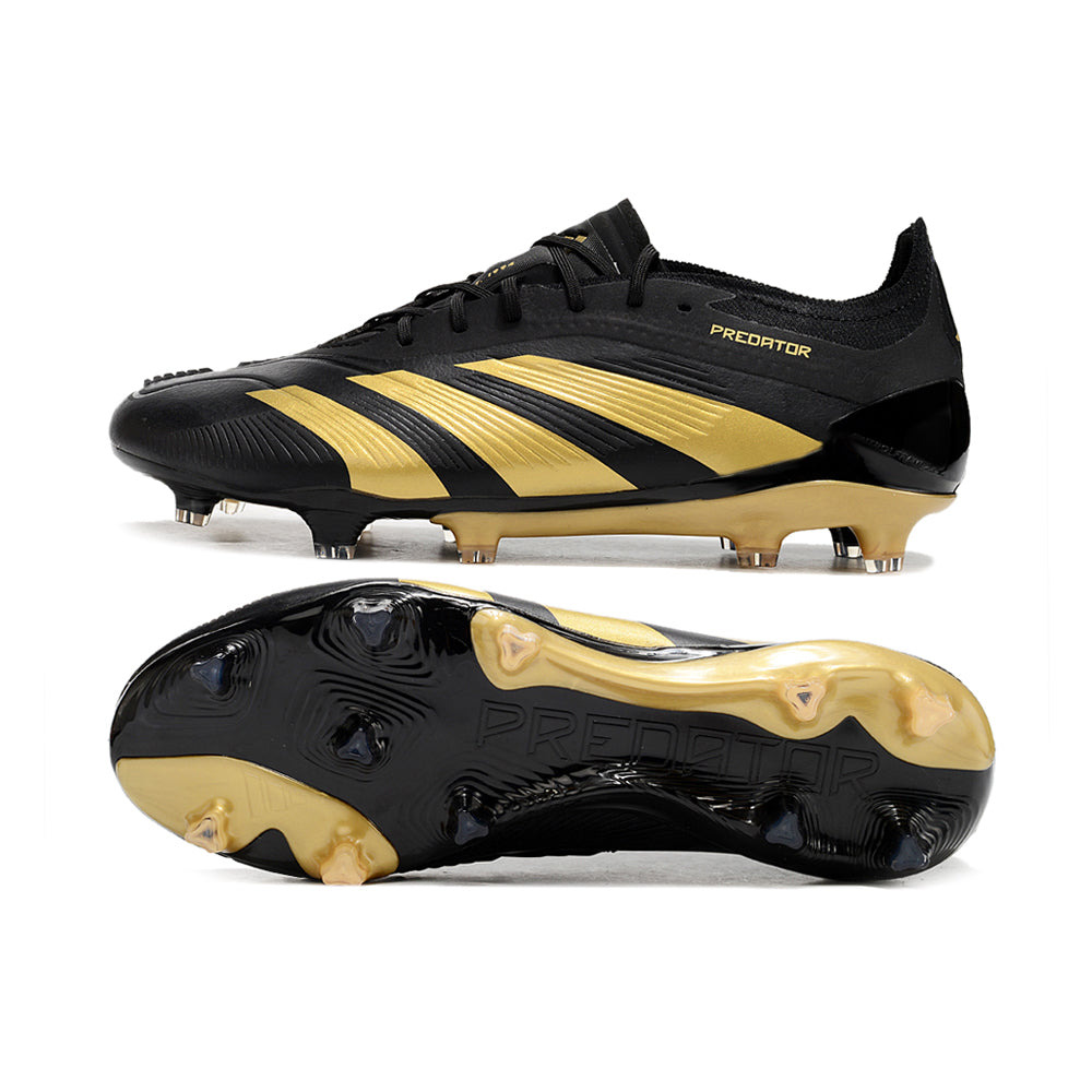 Chuteira Campo Adidas Predator Elite FG Preta e Dourado