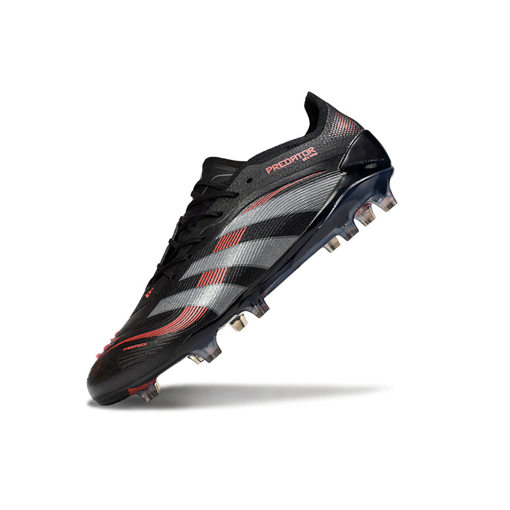 Chuteira Campo Adidas Predator Elite FG Preta e Vermelha