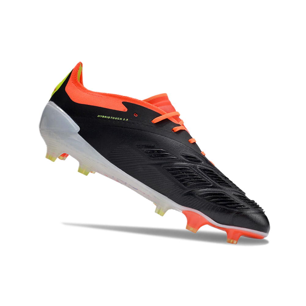 Chuteira Campo Adidas Predator Elite FG Preta, Laranja e Branco 