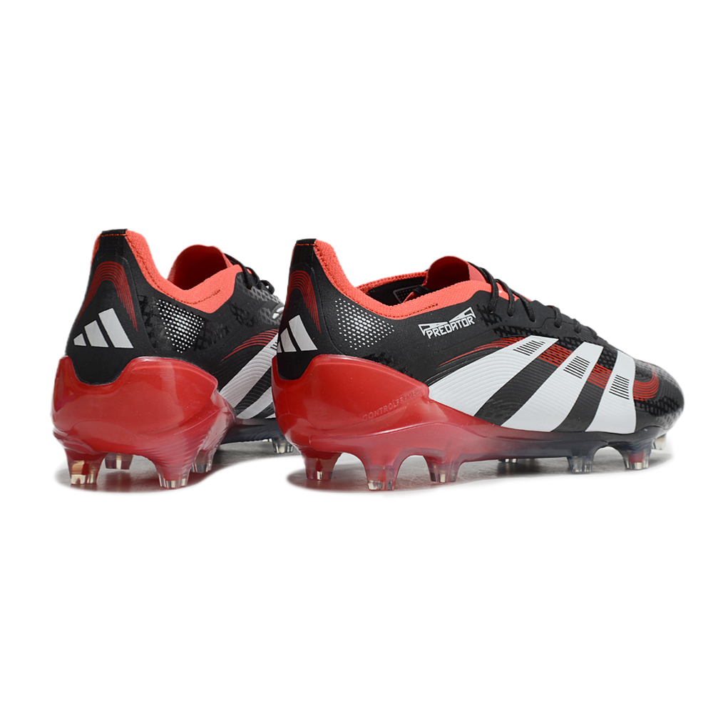 Chuteira Campo Adidas Predator Elite FG Preta, Laranja e Branco 