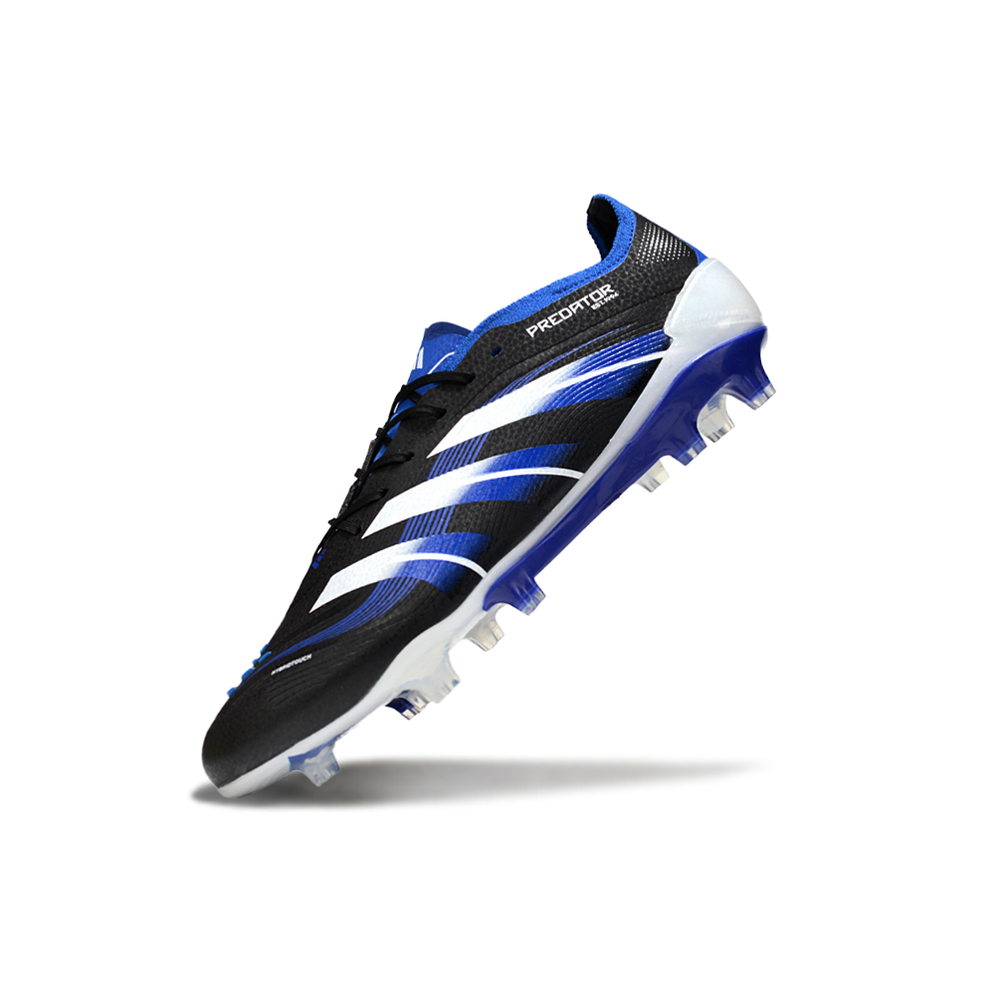Chuteira Campo Adidas Predator Elite FG Preto e Azul
