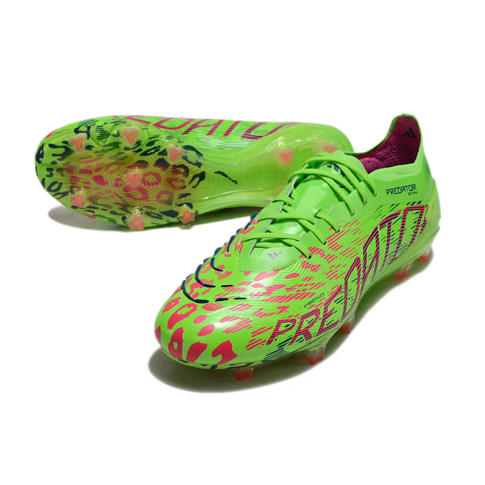 Chuteira Campo Adidas Predator Elite FG Verde e Rosa