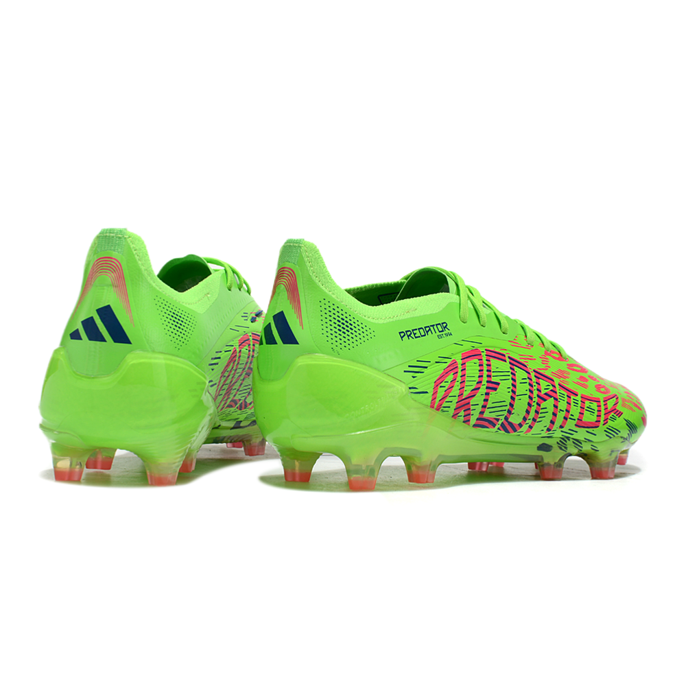 Chuteira Campo Adidas Predator Elite FG Verde e Rosa