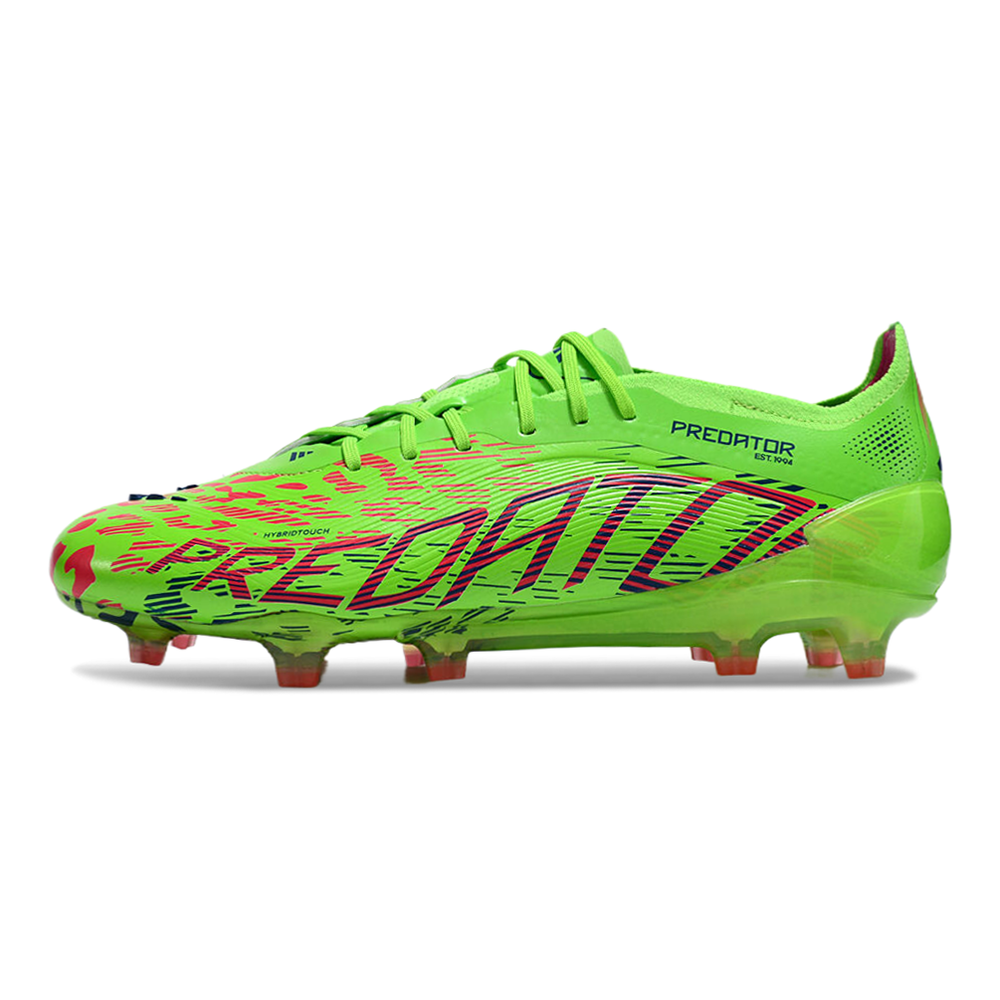 Chuteira Campo Adidas Predator Elite FG Verde e Rosa
