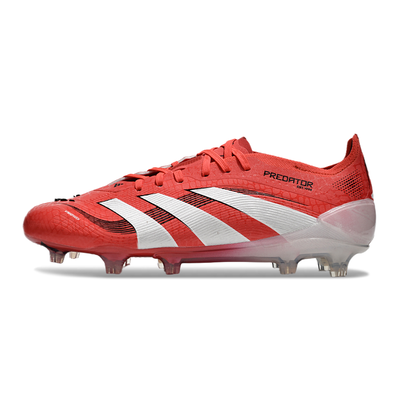 Chuteira Campo Adidas Predator Elite FG Vermelha e Branca 