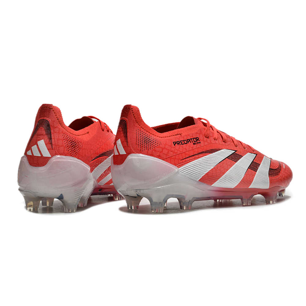 Chuteira Campo Adidas Predator Elite FG Vermelha e Branca 