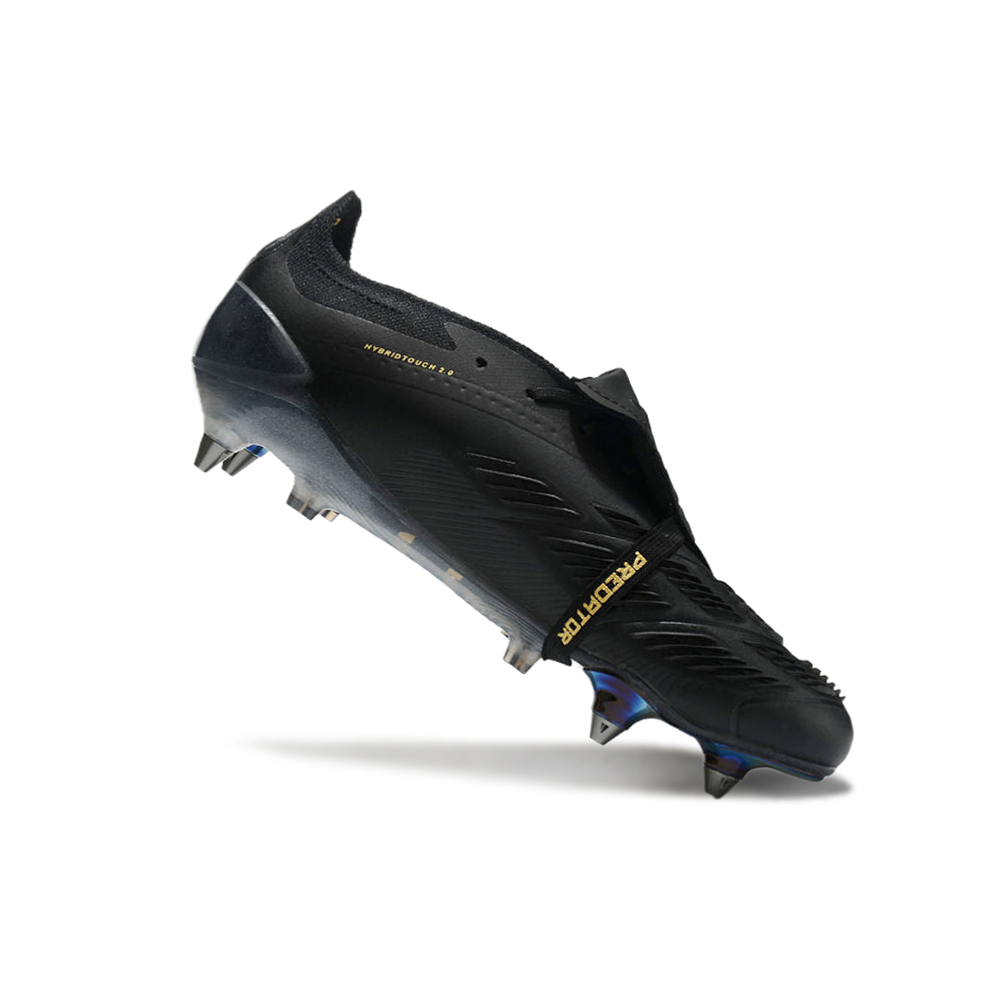 Chuteira Campo Adidas Predator Elite FT 30 Ponta de Aluminio Preta e Dourada