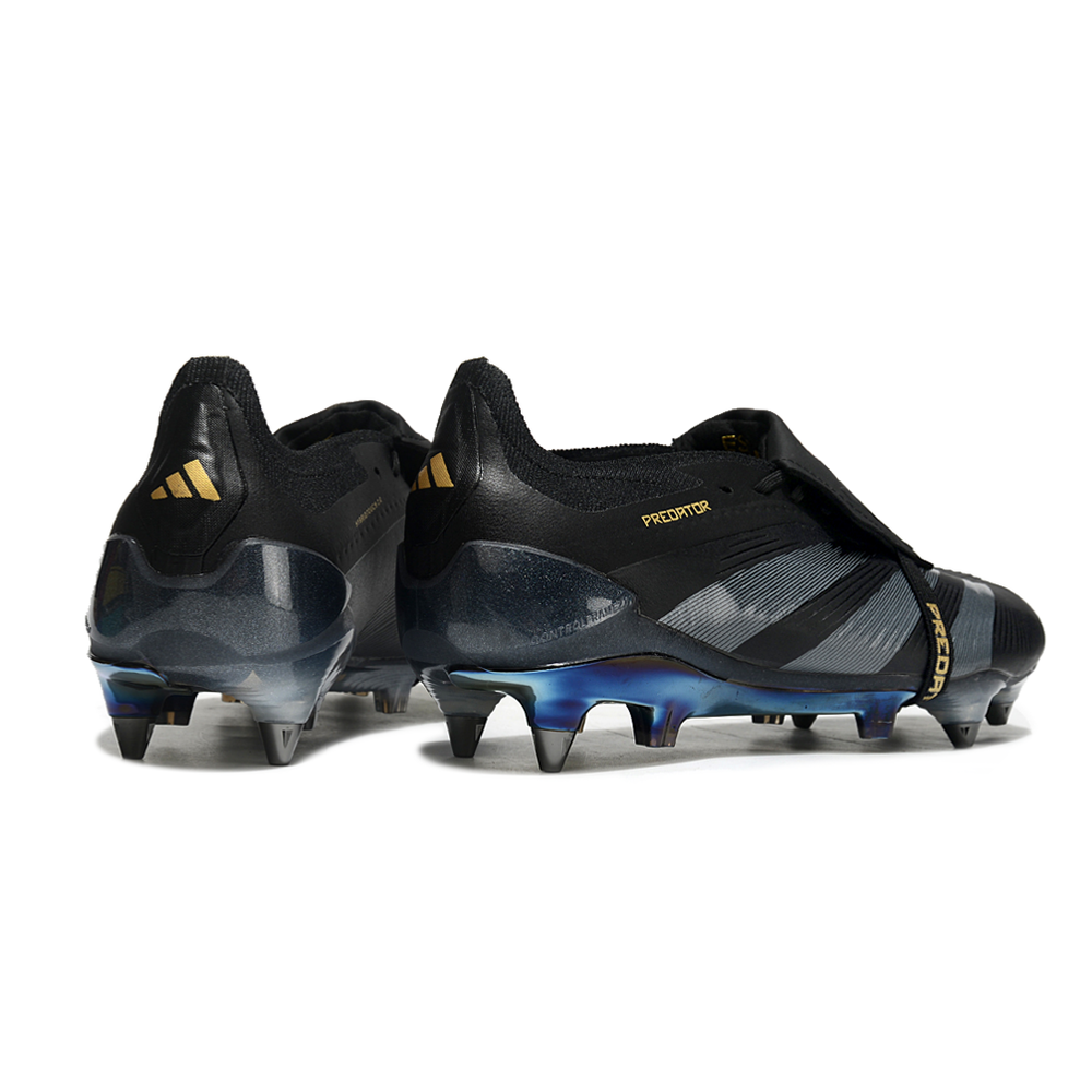 Chuteira Campo Adidas Predator Elite FT 30 Ponta de Aluminio Preta e Dourada