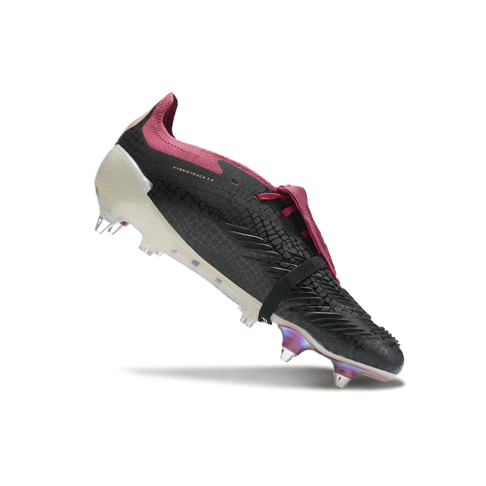 Chuteira Campo Adidas Predator Elite FT 30 Ponta de Aluminio Preta e Roxa
