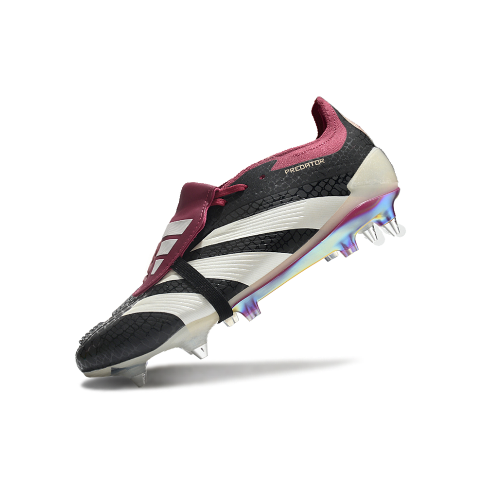 Chuteira Campo Adidas Predator Elite FT 30 Ponta de Aluminio Preta e Roxa