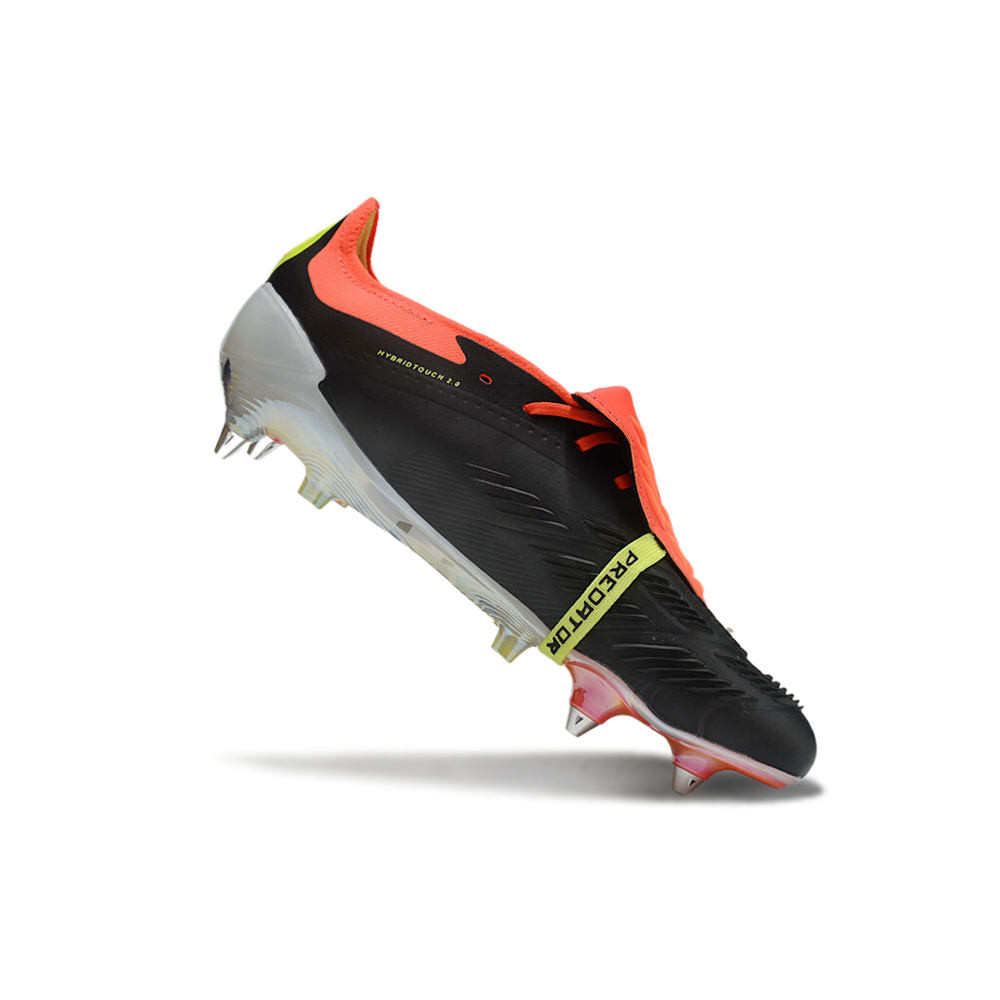 Chuteira Campo Adidas Predator Elite FT 30 Ponta de Aluminio Preto, Laranja e Branco 