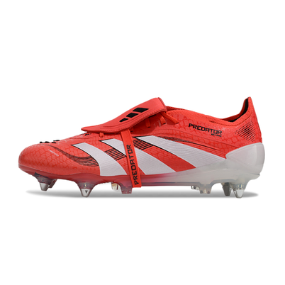 Chuteira Campo Adidas Predator Elite FT 30 Ponta de Aluminio Vermelha e Branca