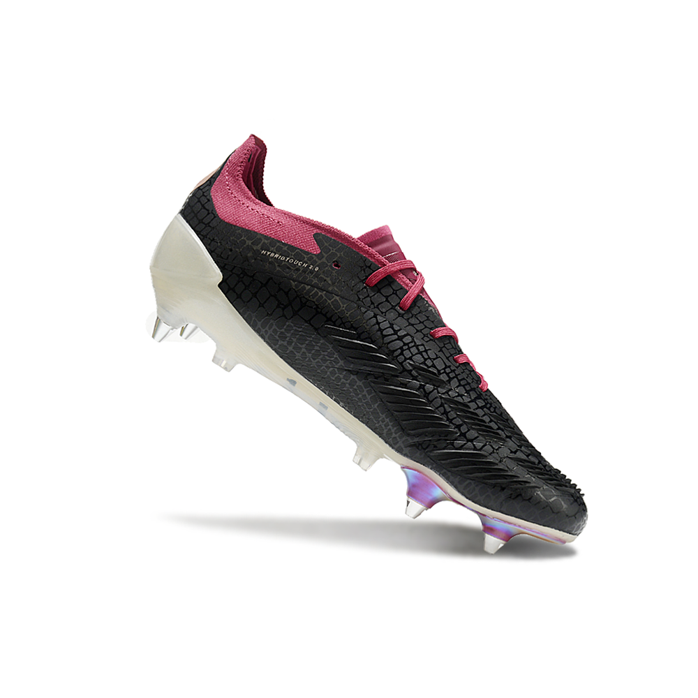 Chuteira Campo Adidas Predator Elite Ponta de Aluminio Preta e Roxa