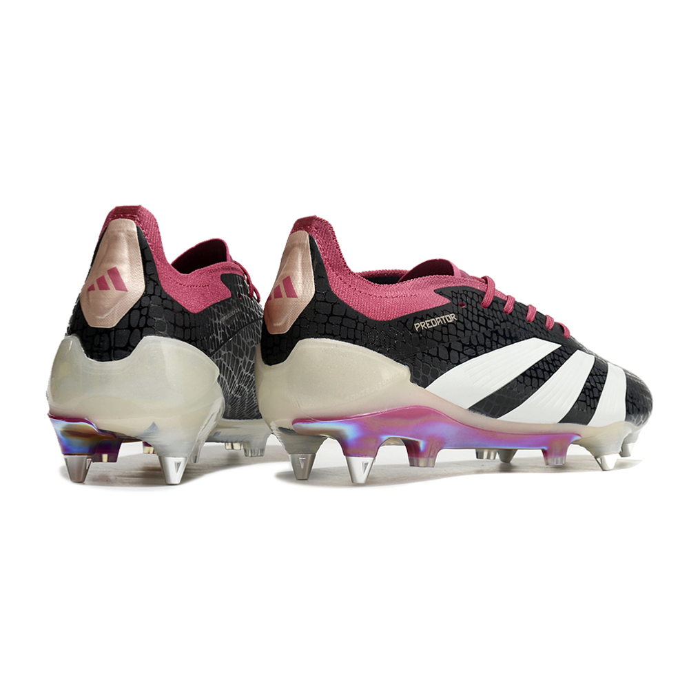 Chuteira Campo Adidas Predator Elite Ponta de Aluminio Preta e Roxa