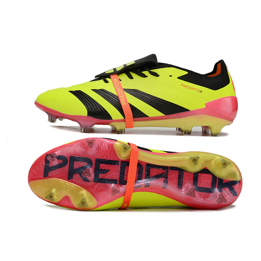 Chuteira Campo Adidas Predator FT 30 Elite FG Amarelo, Preto e Vermelho 