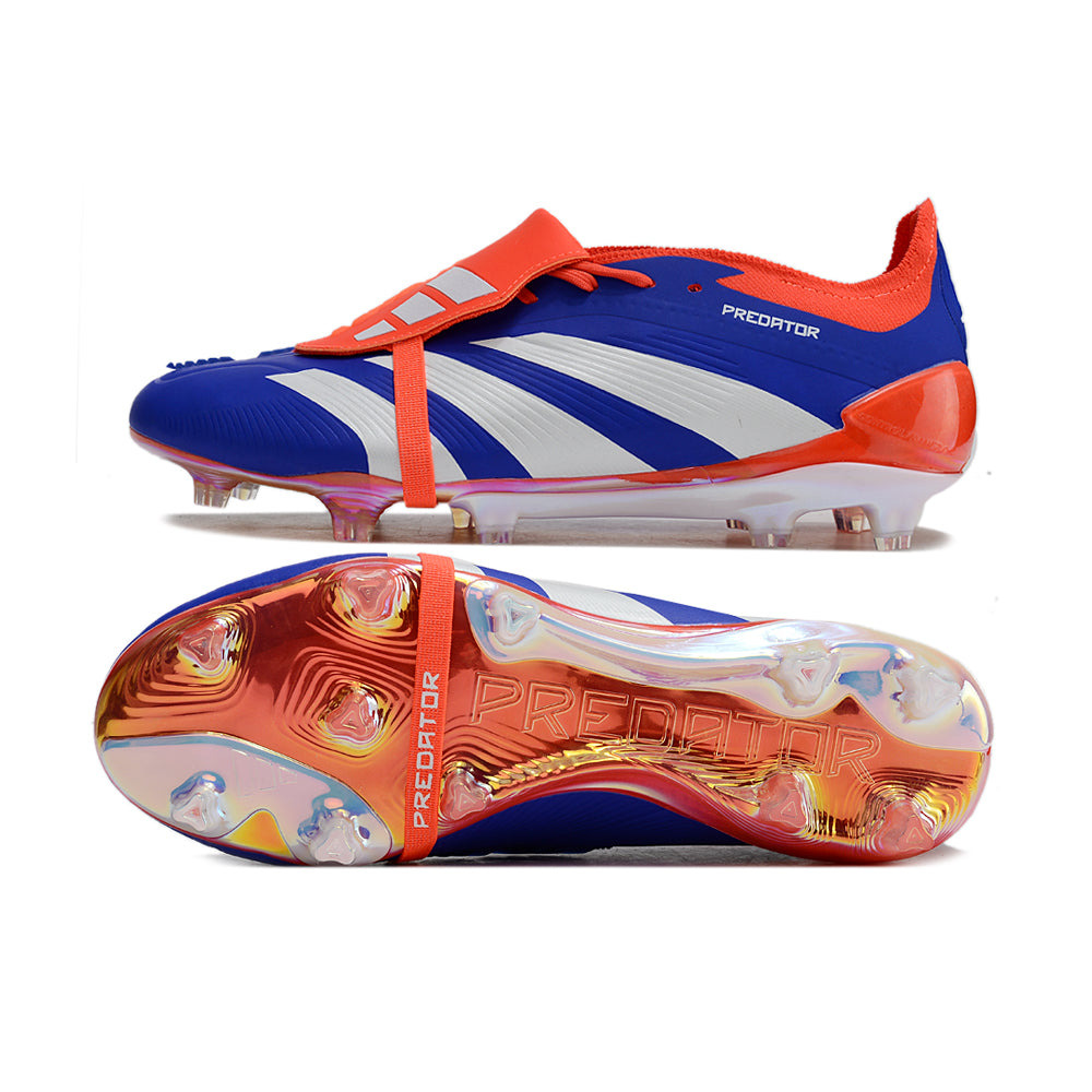 Chuteira Campo Adidas Predator FT 30 Elite FG Azul, Vermelha e Branca 