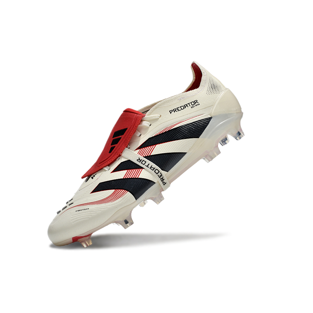Chuteira Campo Adidas Predator FT 30 Elite FG Bege, Vermelha e Preta