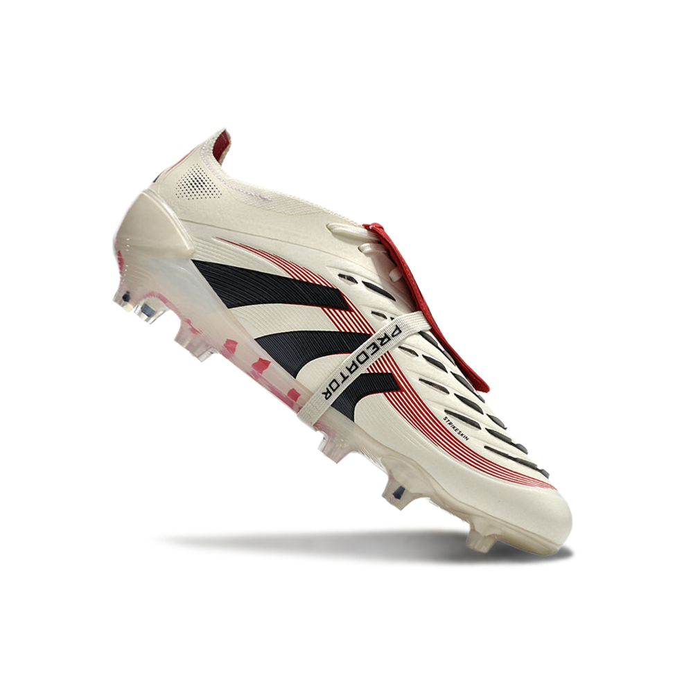 Chuteira Campo Adidas Predator FT 30 Elite FG Bege, Vermelha e Preta