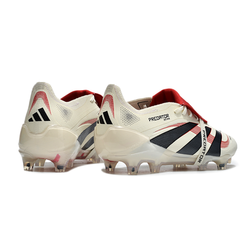 Chuteira Campo Adidas Predator FT 30 Elite FG Bege, Vermelha e Preta