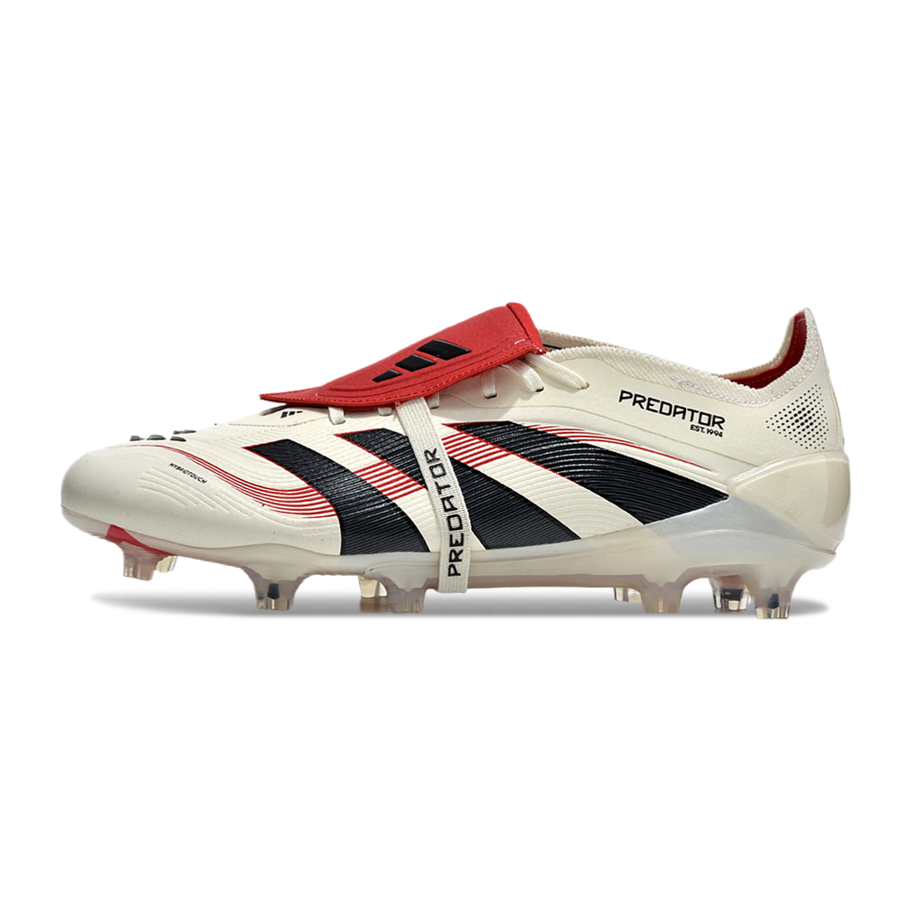 Chuteira Campo Adidas Predator FT 30 Elite FG Bege, Vermelha e Preta