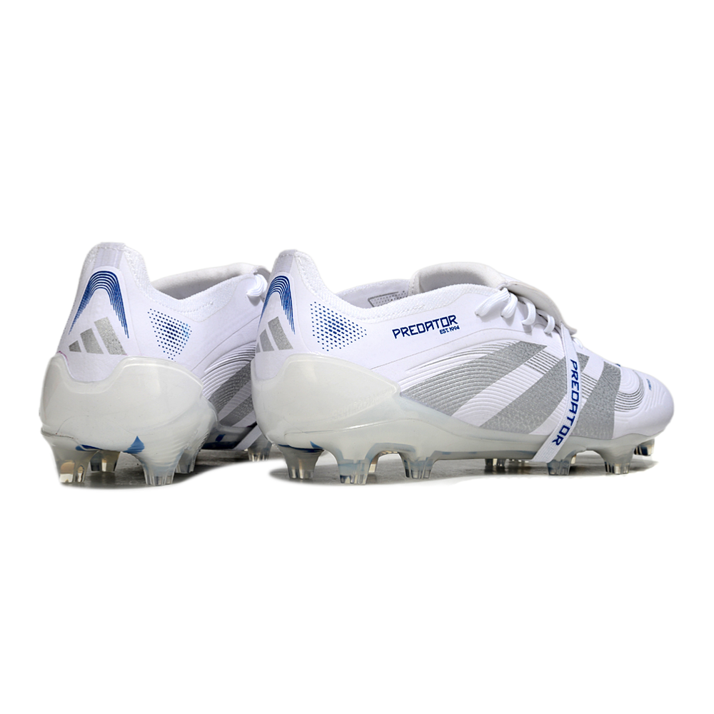 Chuteira Campo Adidas Predator FT 30 Elite FG Branca e Azul 