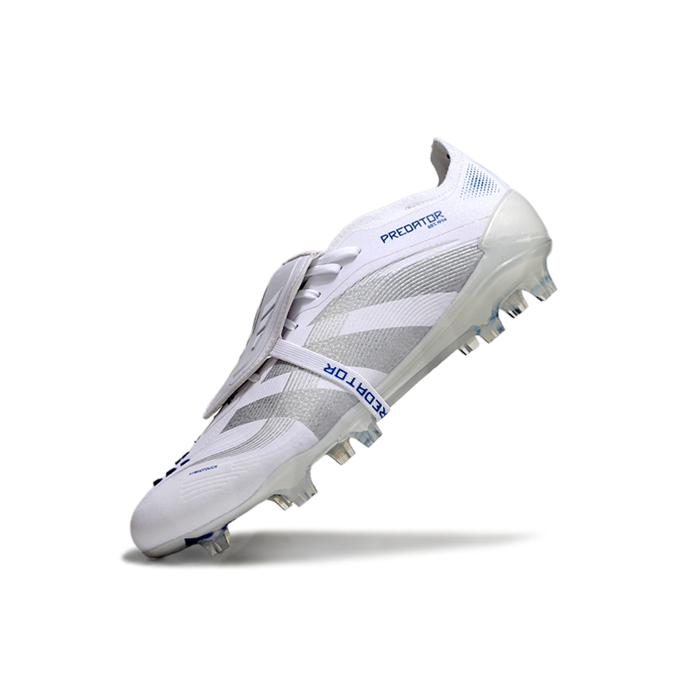 Chuteira Campo Adidas Predator FT 30 Elite FG Branca e Azul 