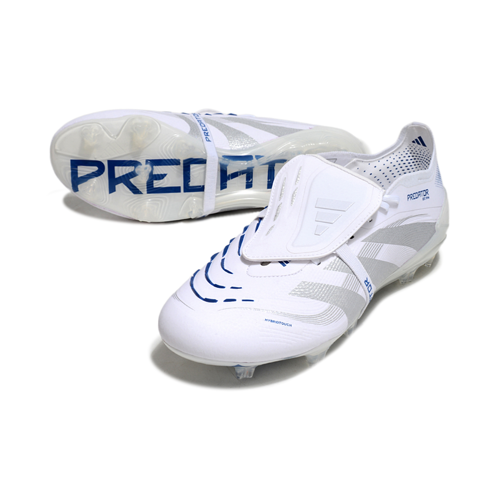 Chuteira Campo Adidas Predator FT 30 Elite FG Branca e Azul 