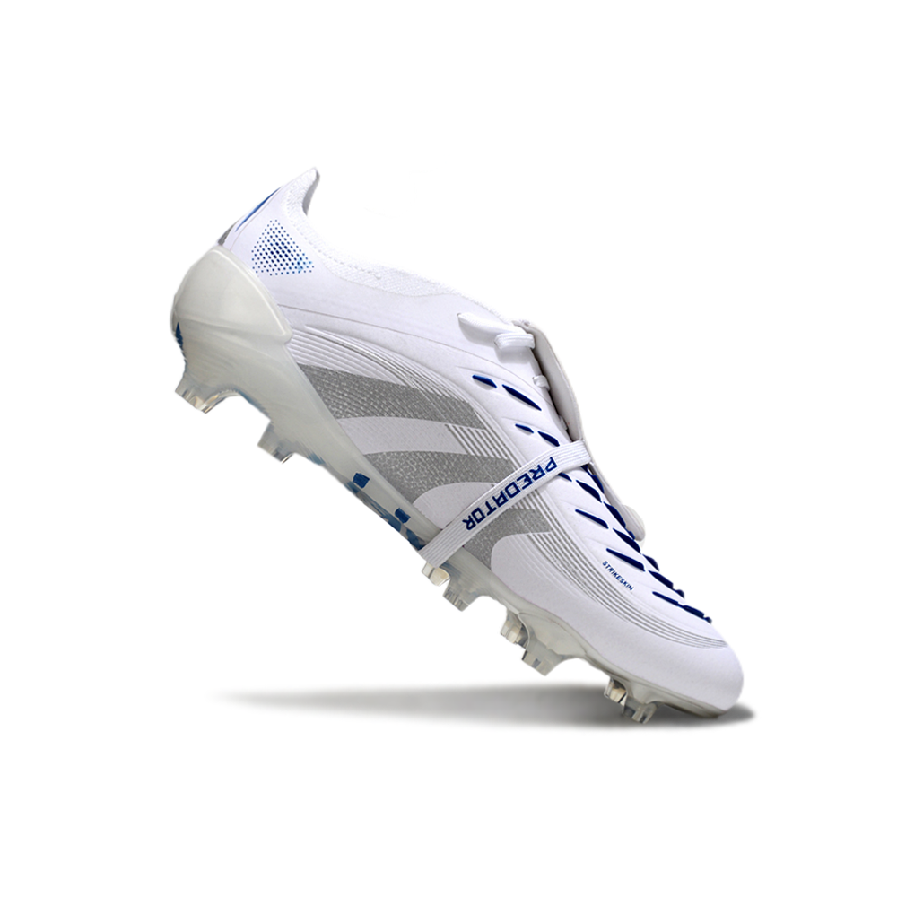 Chuteira Campo Adidas Predator FT 30 Elite FG Branca e Azul 