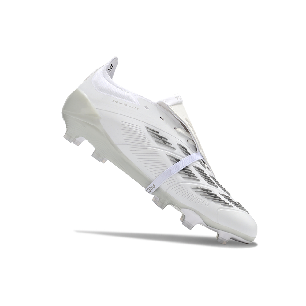 Chuteira Campo Adidas Predator FT 30 Elite FG Branca e Prata 