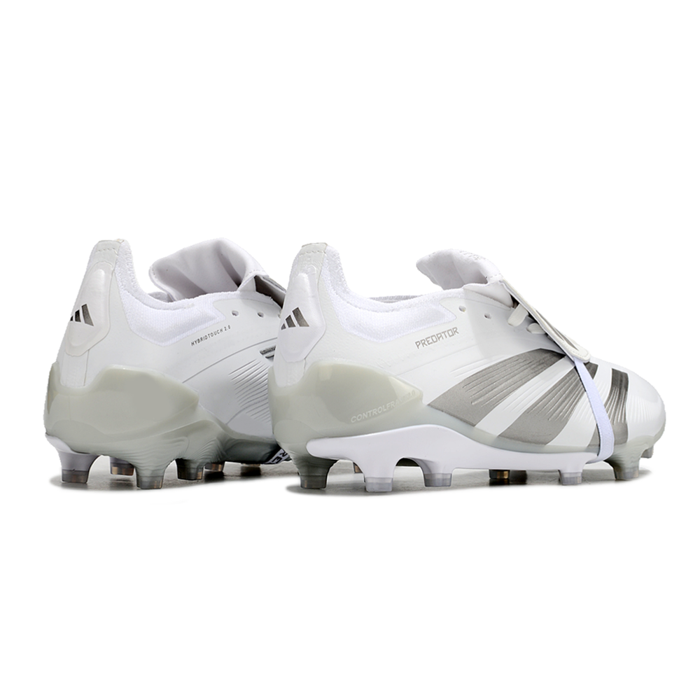 Chuteira Campo Adidas Predator FT 30 Elite FG Branca e Prata 