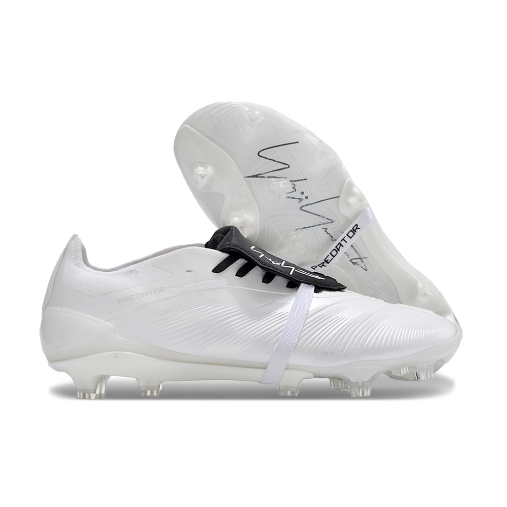 Chuteira Campo Adidas Predator FT 30 Elite FG Branca e Preta 
