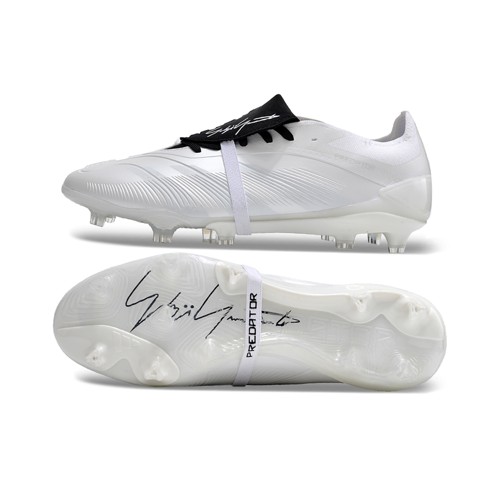 Chuteira Campo Adidas Predator FT 30 Elite FG Branca e Preta 